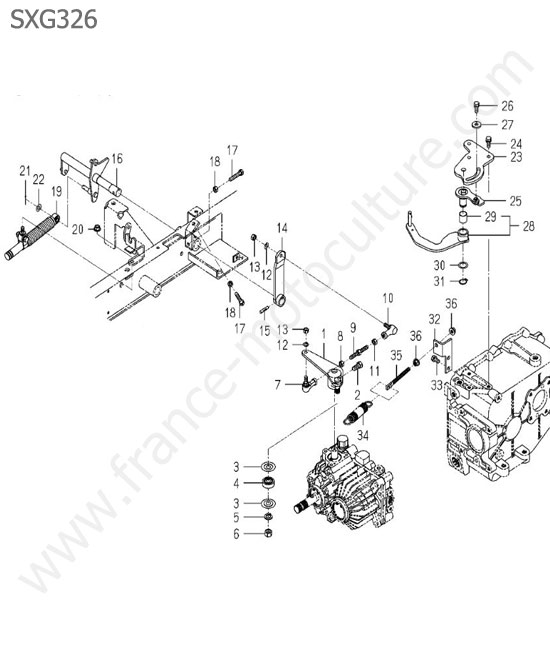 Commande hst ISEKI SXG326