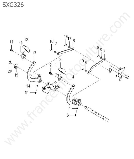 Pedale avancement ISEKI SXG326