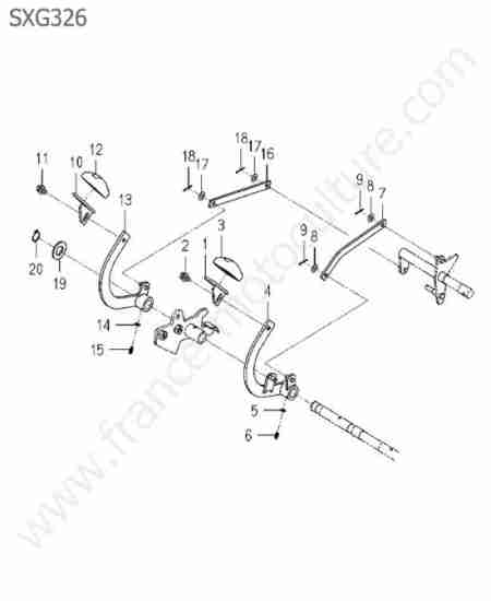 ISEKI - SXG326 : Pedale avancement