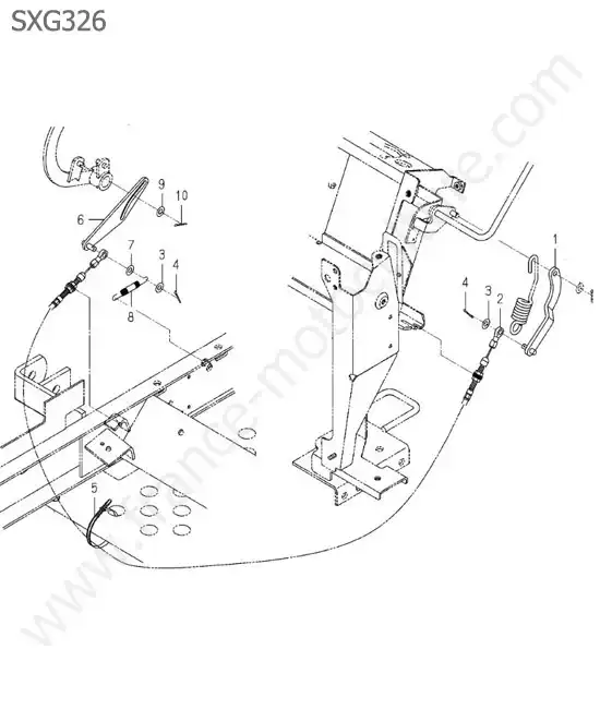 Verouillage pedale ISEKI SXG326