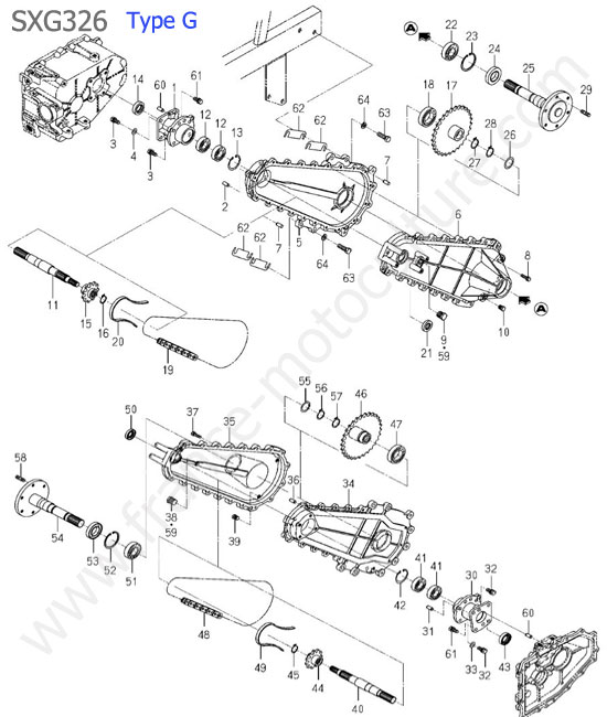 Carter pont arriere (type g) ISEKI SXG326