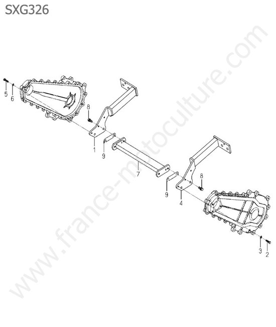 Support carter pont ISEKI SXG326