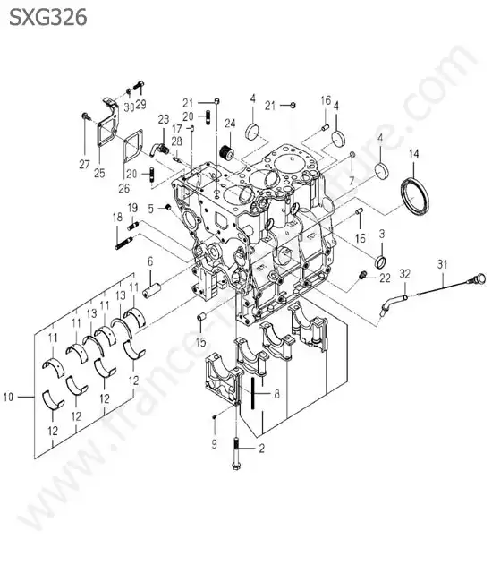 Bloc moteur ISEKI SXG326