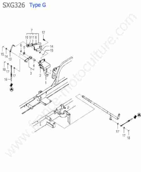 ISEKI - SXG326 : Frein main (type g)