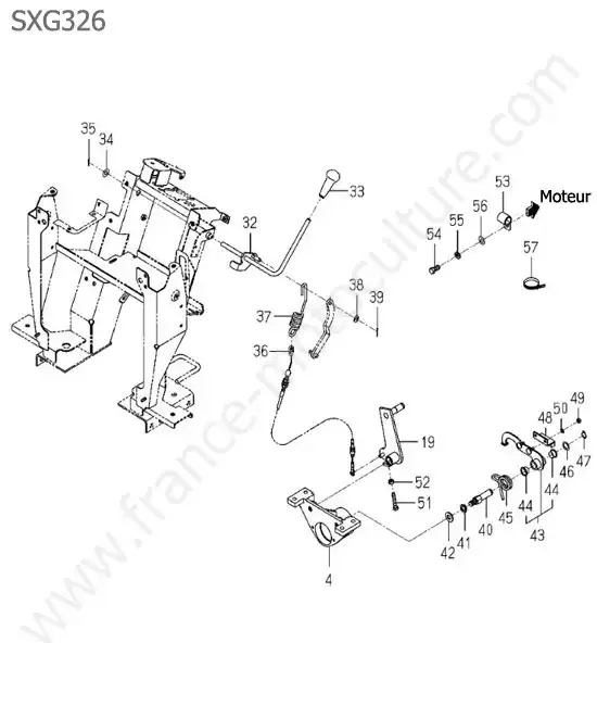 Commande prise force ISEKI SXG326