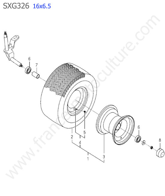 Roue avant ISEKI SXG326