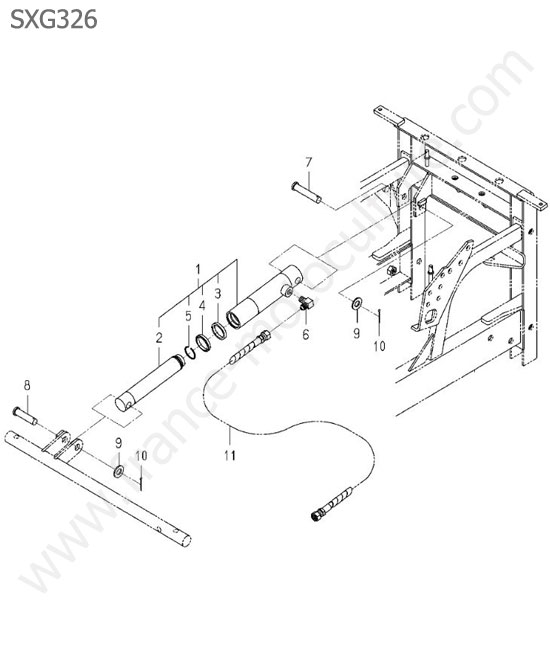 Verin relevage plateau ISEKI SXG326