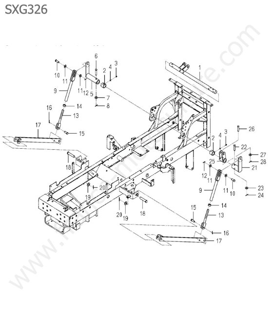 Bras relevage coupe ISEKI SXG326