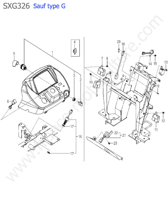 Relais / contacteurs (sauf type g) ISEKI SXG326
