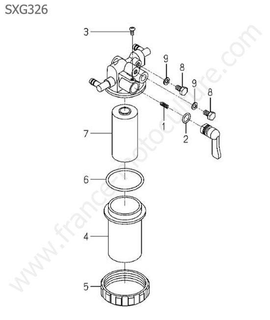 Filtre gazole ISEKI SXG326