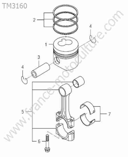 ISEKI - TM3160 : Piston - bielle