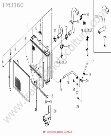 ISEKI - TM3160 : Radiateur (nouveau modele)