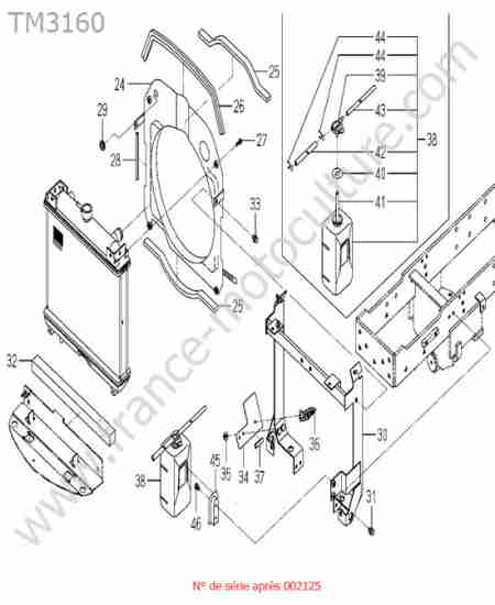 ISEKI - TM3160 : Vase expansion - support radiateur