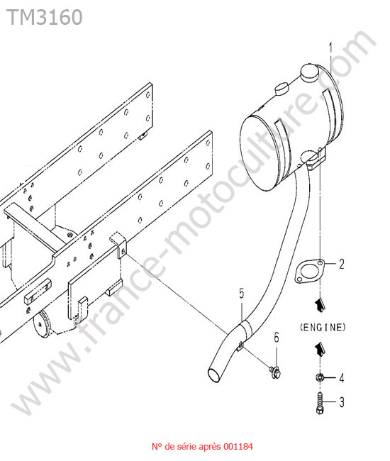 Silencieux (nouveau modele) ISEKI TM3160