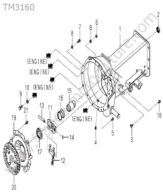 Embrayage ISEKI TM3160