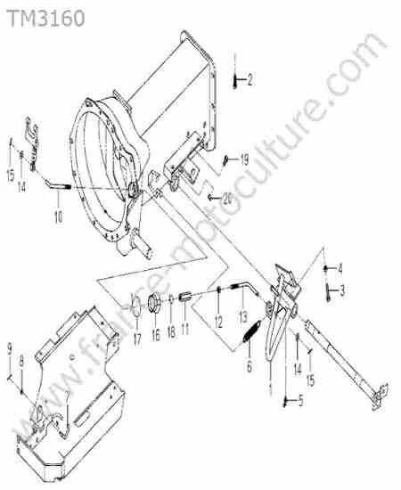 ISEKI - TM3160 : Pedale embrayage