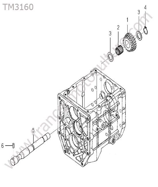 Pignon inverseur ISEKI TM3160