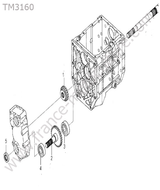 Pignon arbre 4 roues ISEKI TM3160