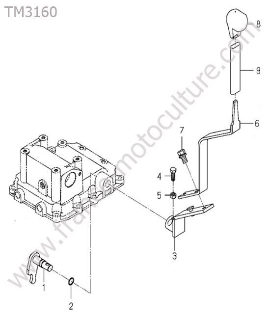 Levier selecteur ISEKI TM3160