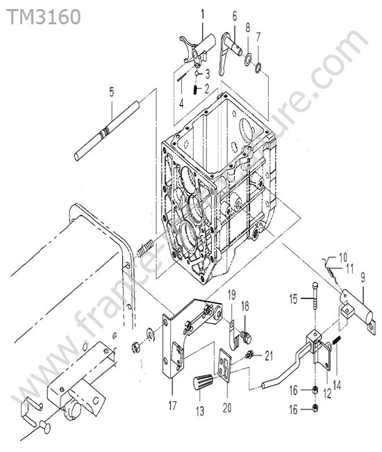 Levier prise force ISEKI TM3160