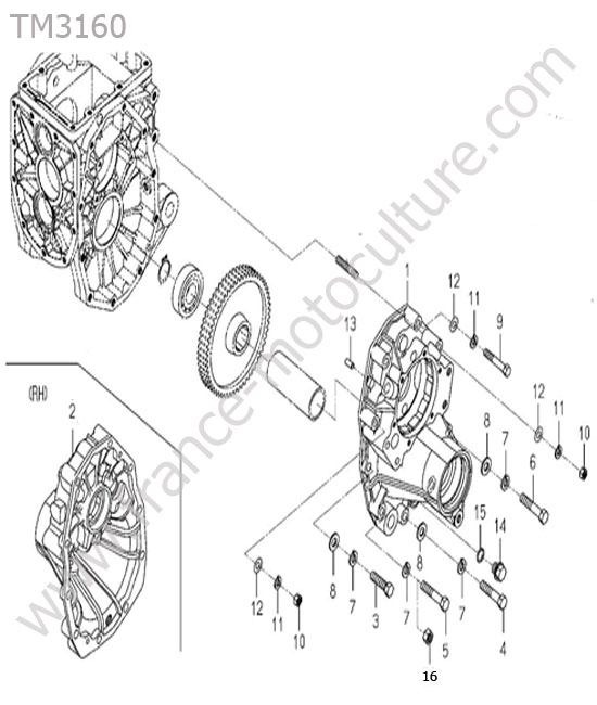 Carter pont arriere ISEKI TM3160