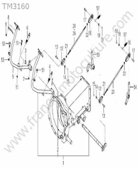 ISEKI - TM3160 : Pedales freins