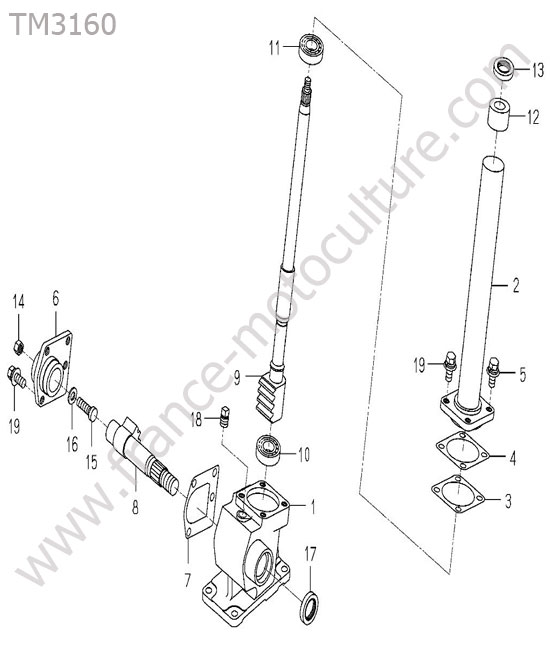 Boitier direction ISEKI TM3160