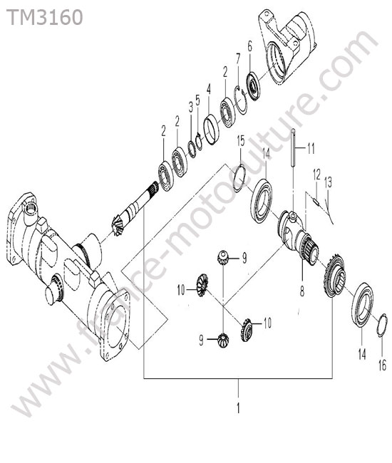 Differentiel avant ISEKI TM3160