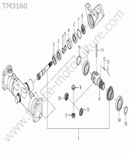 ISEKI - TM3160 : Differentiel avant