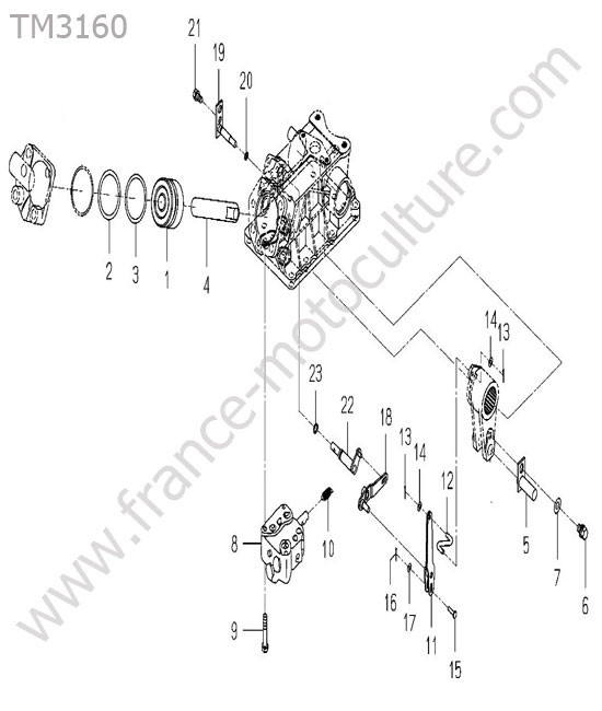Piston relevage ISEKI TM3160