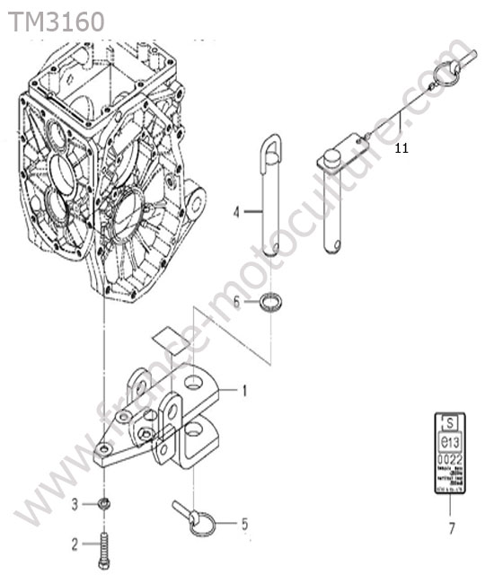 Attelage arriere ISEKI TM3160