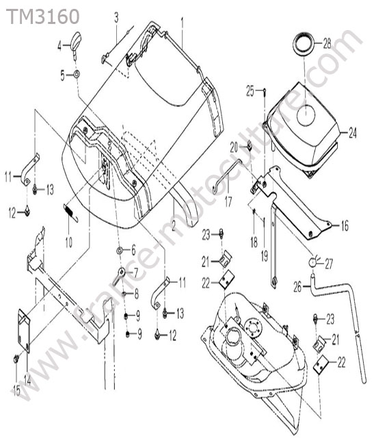 Capot moteur ISEKI TM3160