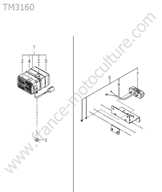 Feux arriere ISEKI TM3160