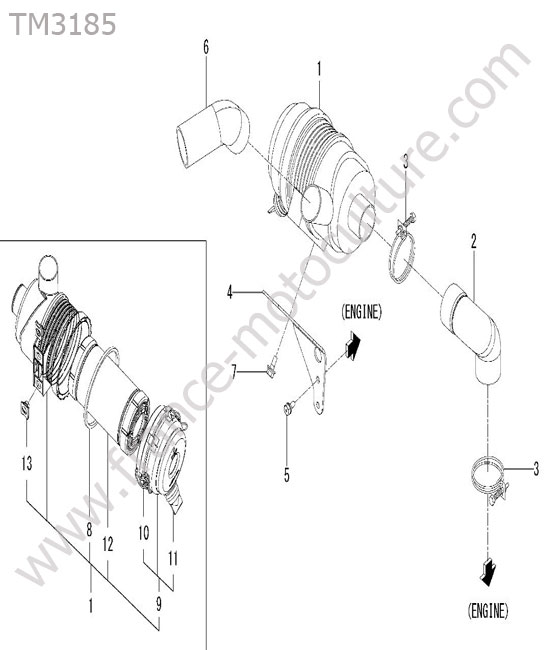 Filtre air ISEKI TM3185