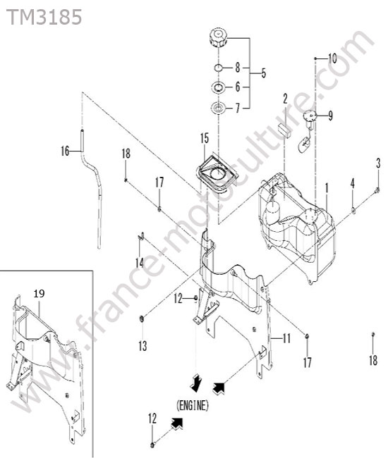 Reservoir carburant ISEKI TM3185