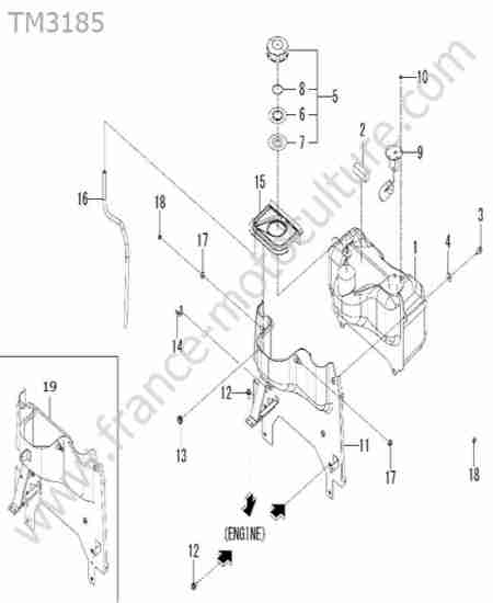 ISEKI - TM3185 : Reservoir carburant