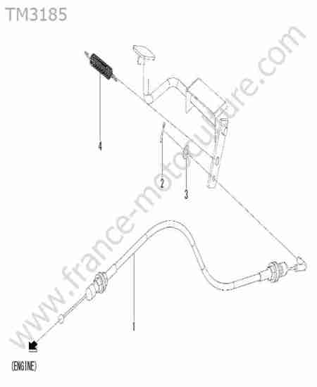 ISEKI - TM3185 : Cable accelerateur