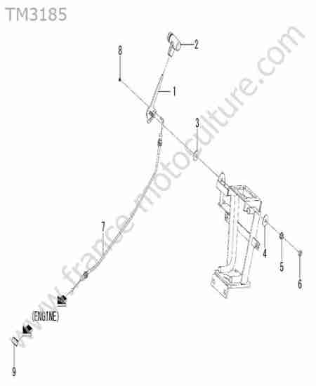 ISEKI - TM3185 : Accelerateur a main