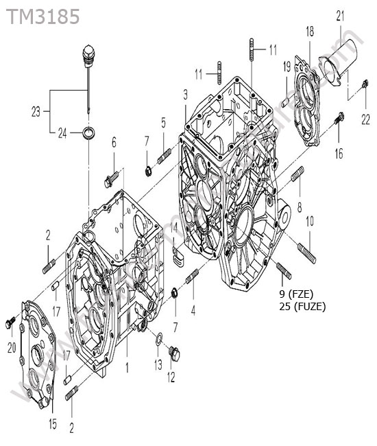 Carter transmission ISEKI TM3185