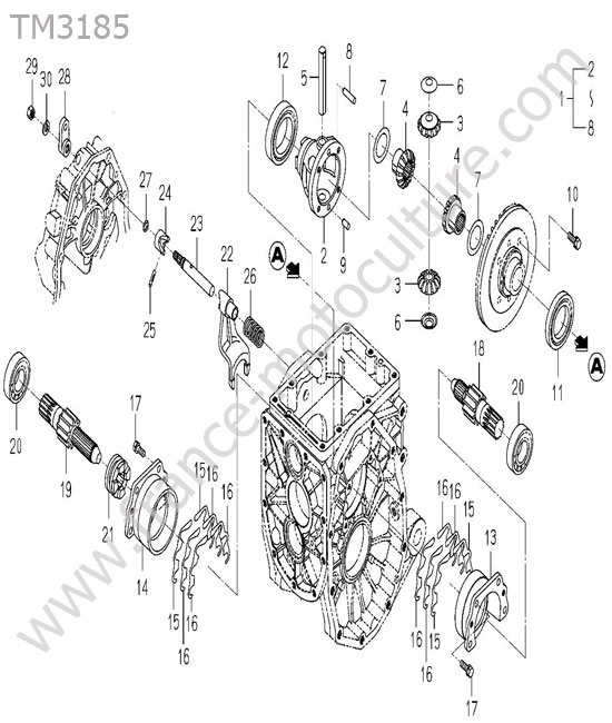 Differentiel arriere ISEKI TM3185