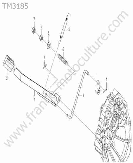 ISEKI - TM3185 : Pedale blocage differentiel