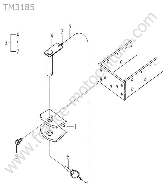 Attelage avant ISEKI TM3185