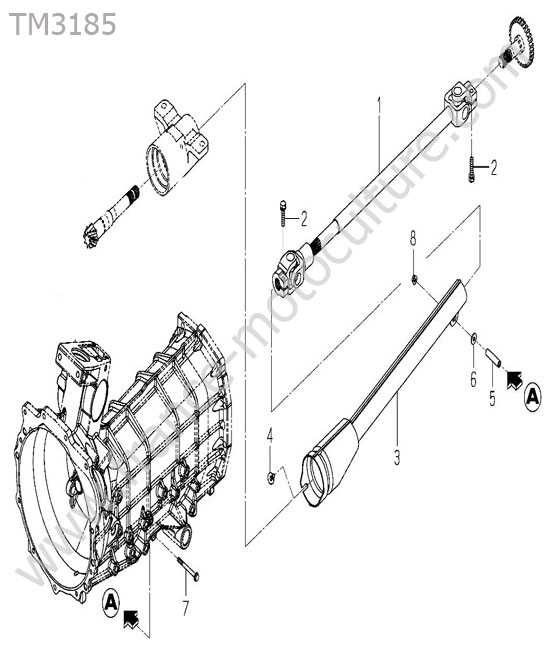 Cardan transmission avant ISEKI TM3185