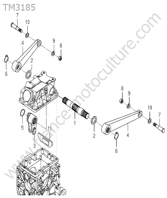Bras relevage ISEKI TM3185