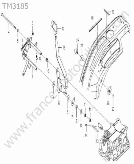 ISEKI - TM3185 : Levier commande relevage
