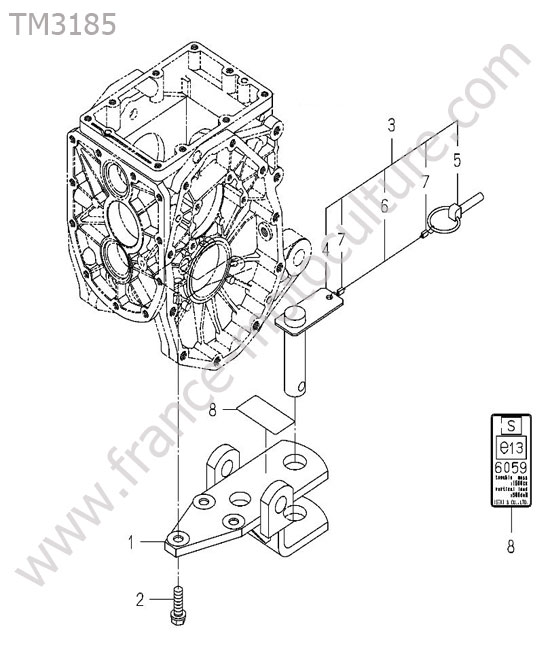 Attelage arriere ISEKI TM3185
