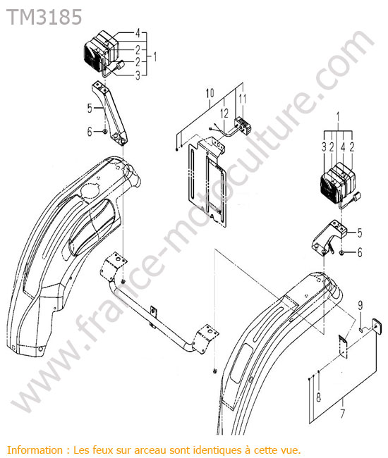 Feux arriere ISEKI TM3185