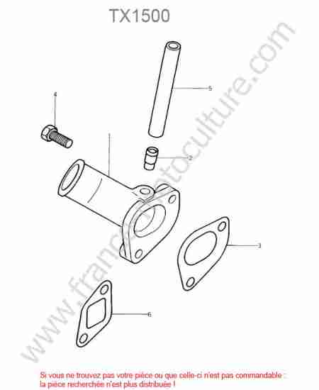 ISEKI - TX1500 : Pipe admission
