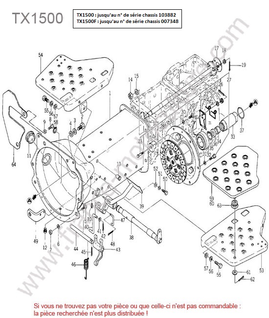 Embrayage <007348 ISEKI TX1500