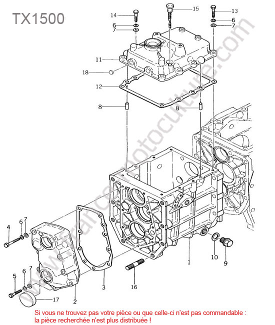 Carter transmission ISEKI TX1500